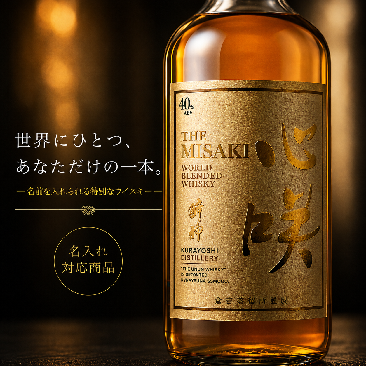 ウイスキー(金彫刻)