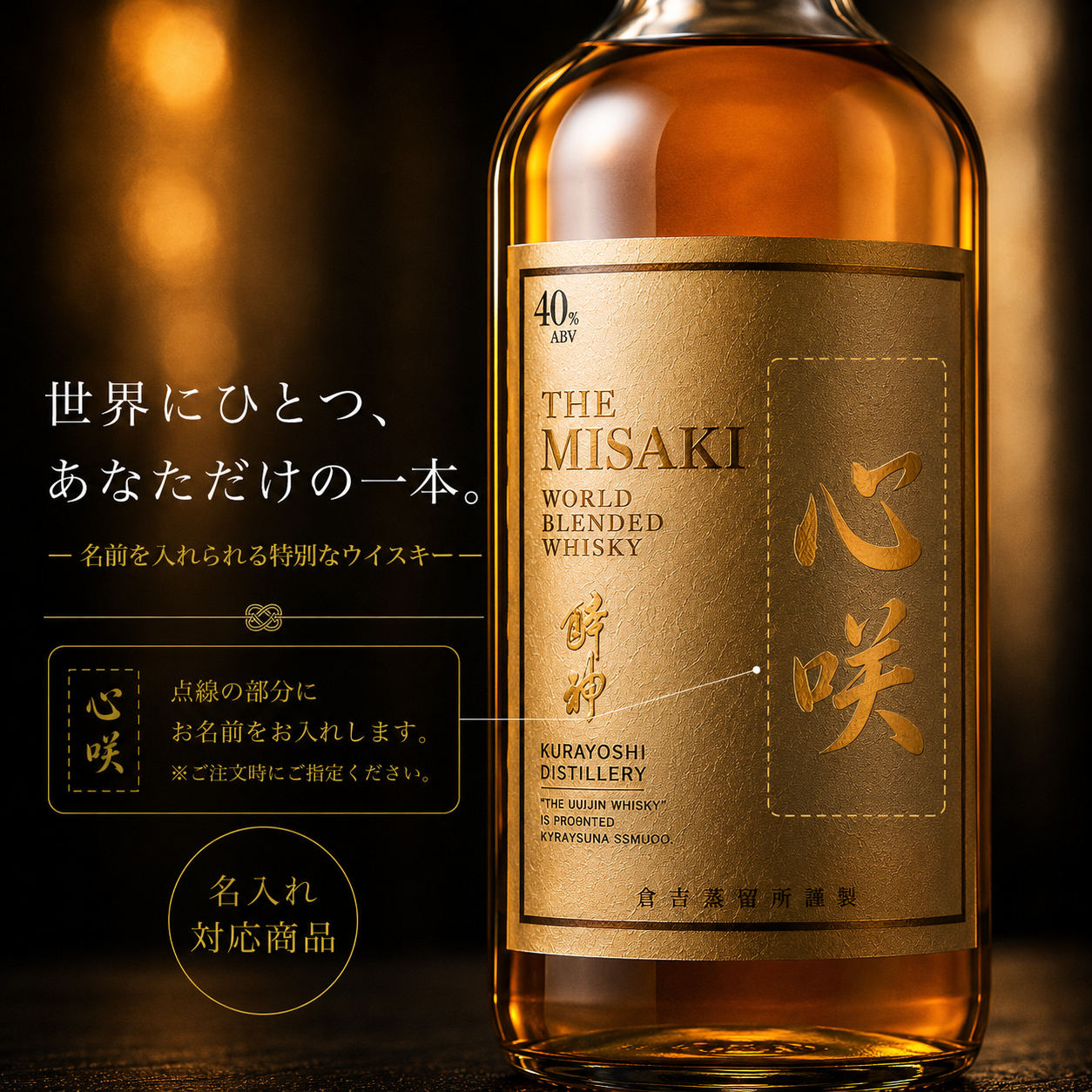 ウイスキー(金彫刻)